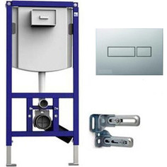 Инсталляция Sanit INEO PLUS BH1120 для унитаза + клавиша 16.706.81 + кроншетйны 17.257.00 + шумоизоляция (90.721.00..S013)