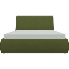 Кровать АртМебель Принцесса микровельвет зеленый