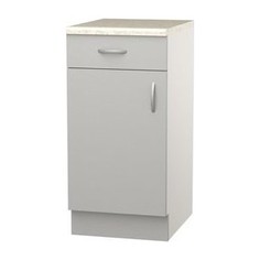 Шкаф напольный с дверью и ящиком СМК Лилия 40х89 серый