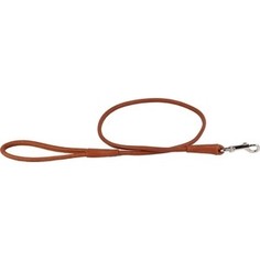 Поводок CoLLaR SOFT кожаный двойной круглый 122см*8мм коричневый для собак (04836)