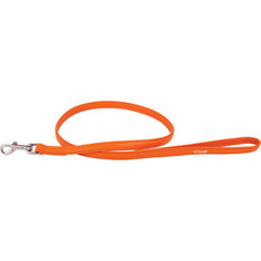 Поводок CoLLaR Glamour кожаный двойной 122см*25мм оранжевый для собак (33764)