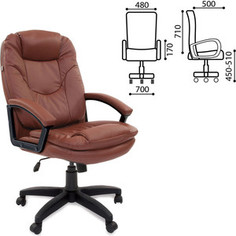 Кресло офисное Brabix Trend EX-568 экокожа коричневое 531396