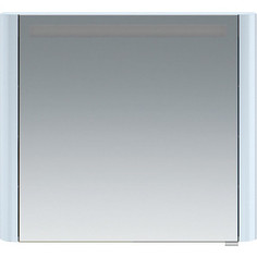 Зеркальный шкаф Am.Pm Sensation 80 см левый с подсветкой светло-голубой (M30MCL0801BG) Am.Pm.