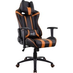 Кресло для геймера Aerocool AC120 AIR-BO черно-оранжевое с перфорацией