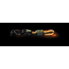 Ошейник Hunter LED Manoa Glow S 45-50/2.5 см оранжевый светящийся для собак