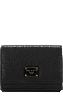 Кожаное портмоне с клапаном и логотипом бренда Dolce &amp; Gabbana