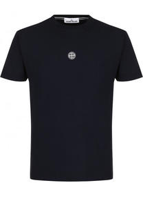 Хлопковая футболка с логотипом бренда Stone Island