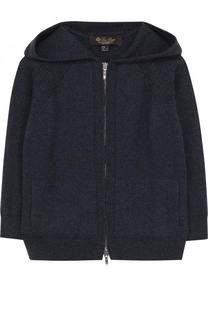 Кашемировый кардиган на молнии с капюшоном Loro Piana