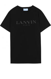Хлопковая футболка с логотипом бренда Lanvin