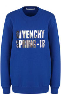 Хлопковый свитшот с  логотипом бренда Givenchy