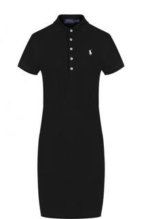 Однотонное хлопковое платье-поло Polo Ralph Lauren