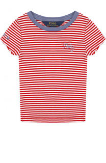Футболка джерси в полоску с вышивкой Polo Ralph Lauren