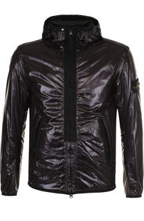 Ветровка на молнии с капюшоном Stone Island