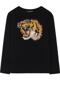Хлопковый свитшот с аппликацией Gucci
