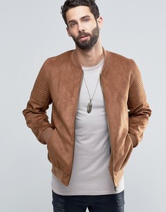 Бомбер из искусственной замши ASOS - Рыжий