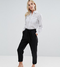 Укороченные брюки-галифе с поясом ASOS PETITE - Черный
