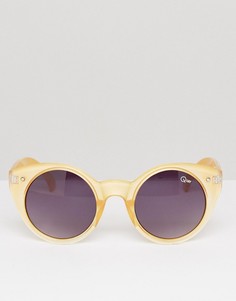 Солнцезащитные очки кошачий глаз Quay Australia Aimshi - Золотой