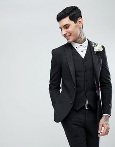 Темно-серый облегающий пиджак ASOS WEDDING - Серый