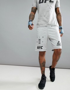 Серые шорты с логотипом Reebok Combat x UFC CD5407 - Серый