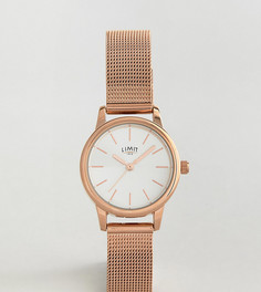 Розово-золотистые часы с сетчатым браслетом Limit эксклюзивно для ASOS - Золотой