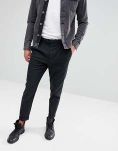 Темно-серые укороченные узкие брюки AllSaints - Серый
