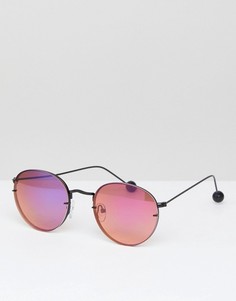 Круглые солнцезащитные очки в стиле 90-х ASOS - Черный