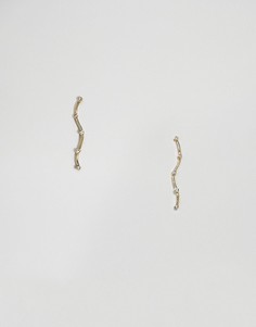 Позолоченные серьги-гвоздики Pilgrim Cassiopeia - Золотой