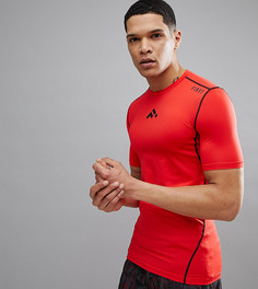 Красная классическая беговая футболка с короткими рукавами FIRST - Красный