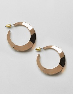 Серьги-кольца с отделкой ASOS DESIGN - Золотой