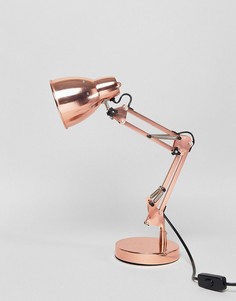 Золотисто-розовая индустриальная маленькая лампа Typo - Мульти