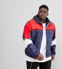 Ветровка колор блок ASOS PLUS - Темно-синий