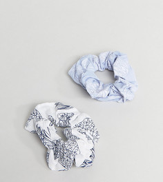 Набор из 2 резинок для волос с принтом ананасов ASOS DESIGN - Мульти