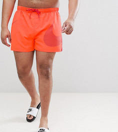 Красные шорты для плавания длиной 4 дюйма с логотипом-галочкой Nike Plus Volley NESS8457-618 - Оранжевый