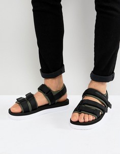 Черные сандалии с ремешками Armani Exchange - Черный
