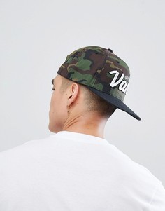 Бейсболка с камуфляжным принтом Vans Wilmington - Зеленый