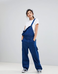 Джинсовый комбинезон со штанинами прямого кроя Lee - Синий