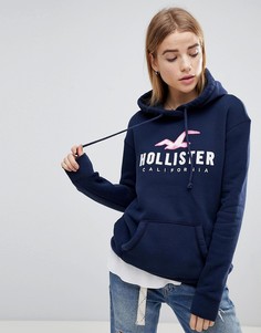 Худи с логотипом Hollister - Синий