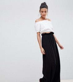 Юбка макси со складками на талии ASOS DESIGN Tall - Черный