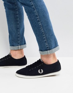 Черные саржевые кеды Fred Perry Kingston - Черный