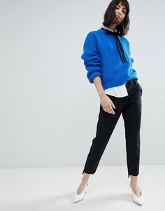 Брюки-сигареты с асимметричными краями River Island - Черный