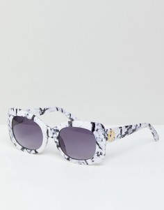 Крупные очки с мраморным эффектом River Island - Мульти