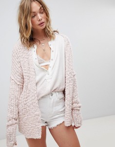 Oversize-кардиган Free People - Розовый
