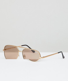 Золотистые матовые солнцезащитные очки-авиаторы Quay Australia X Desi Sahara - Золотой