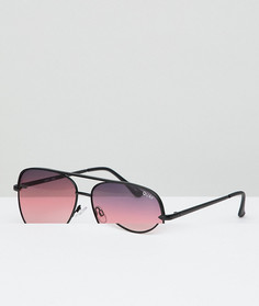 Черные матовые солнцезащитные очки-авиаторы Quay Australia X Desi Sahara - Черный