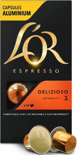 Капсулы BOSCH LOR Espresso Delizioso, для кофемашин капсульного типа, 10 шт [4028407]
