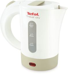 Чайник электрический TEFAL KO120130, 650Вт, белый и бежевый