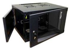 Шкаф коммутационный Lanmaster Next (TWT-CBWNG-9U-6X6-BK) 9U 550x600мм пер.дв.стекл 60кг черный
