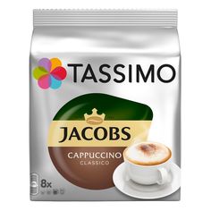 Капсулы BOSCH TASSIMO JACOBS Капучино, для кофемашин капсульного типа, 8 шт [4031500]