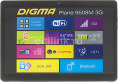 Планшет DIGMA Plane 9508M 3G, 1GB, 8GB, 3G, Android 5.1 черный [ps9080mg]