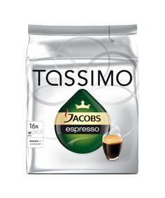 Капсулы BOSCH TASSIMO JACOBS Эспрессо Классико, для кофемашин капсульного типа, 16 шт [4251498]